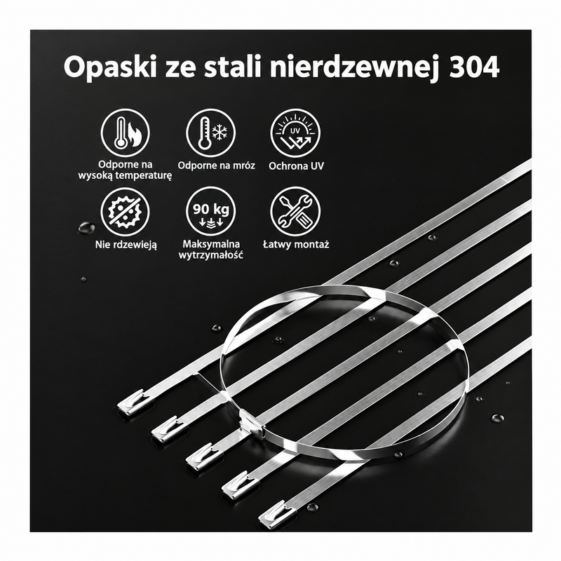 Właściwości opasek ze stali nierdzewnej 304